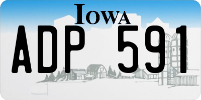 IA license plate ADP591