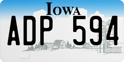 IA license plate ADP594