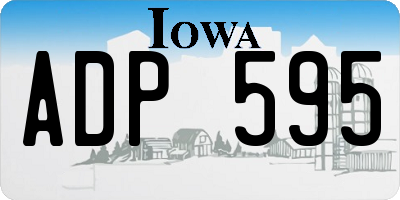 IA license plate ADP595