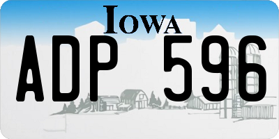 IA license plate ADP596