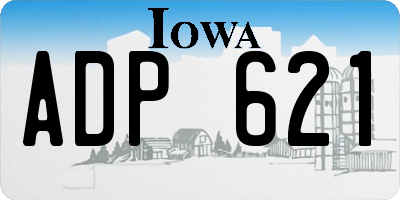 IA license plate ADP621