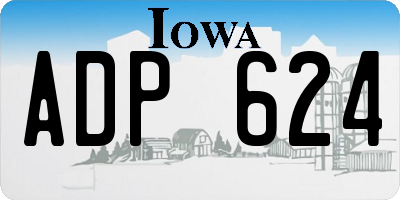 IA license plate ADP624