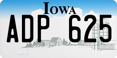 IA license plate ADP625