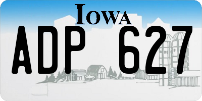 IA license plate ADP627