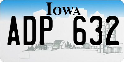 IA license plate ADP632