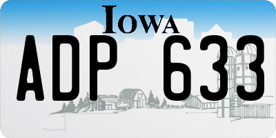 IA license plate ADP633