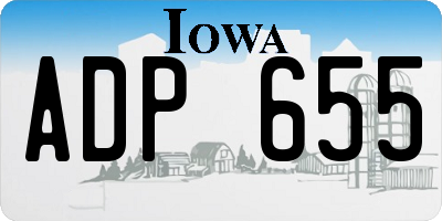 IA license plate ADP655