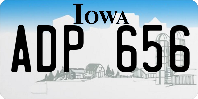 IA license plate ADP656