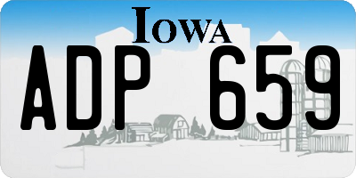 IA license plate ADP659