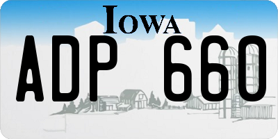 IA license plate ADP660