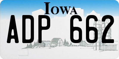 IA license plate ADP662
