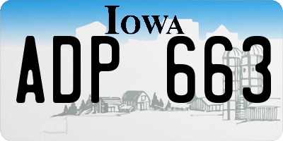 IA license plate ADP663