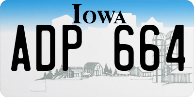 IA license plate ADP664