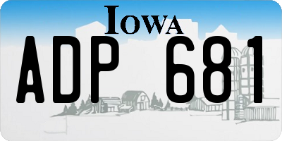 IA license plate ADP681