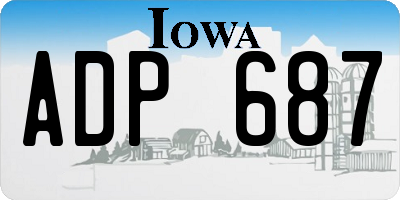 IA license plate ADP687