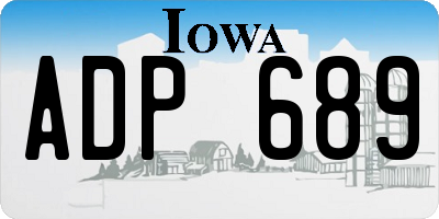 IA license plate ADP689