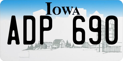 IA license plate ADP690
