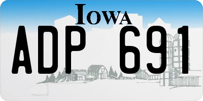IA license plate ADP691