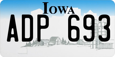 IA license plate ADP693