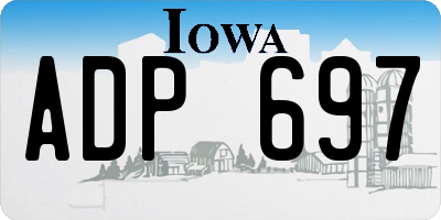 IA license plate ADP697