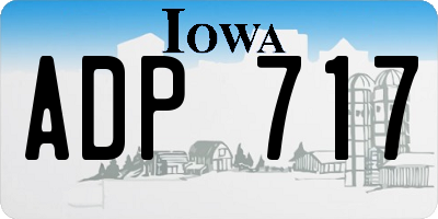 IA license plate ADP717