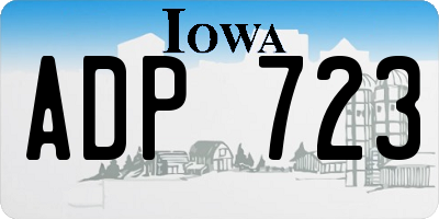 IA license plate ADP723