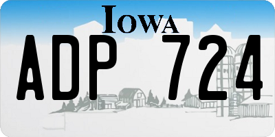 IA license plate ADP724