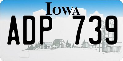 IA license plate ADP739