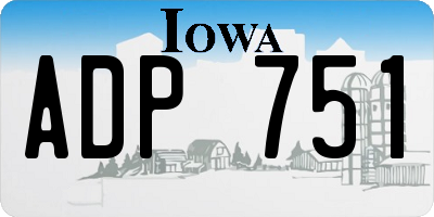 IA license plate ADP751