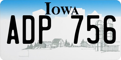 IA license plate ADP756