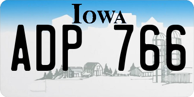 IA license plate ADP766