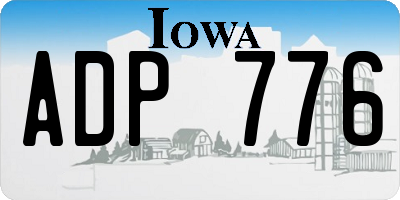 IA license plate ADP776