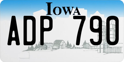 IA license plate ADP790