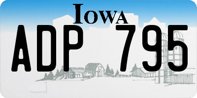 IA license plate ADP795
