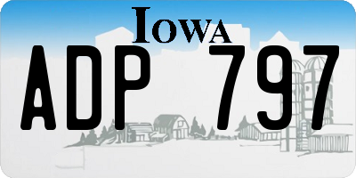 IA license plate ADP797