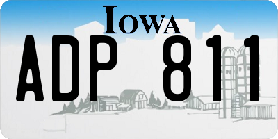 IA license plate ADP811