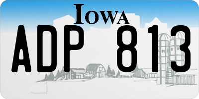 IA license plate ADP813
