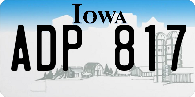 IA license plate ADP817