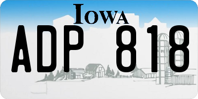 IA license plate ADP818