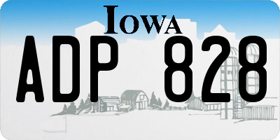 IA license plate ADP828
