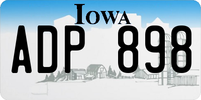 IA license plate ADP898