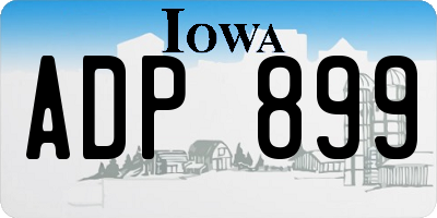 IA license plate ADP899