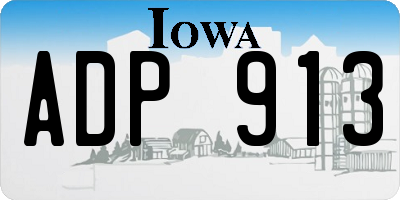 IA license plate ADP913