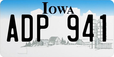 IA license plate ADP941
