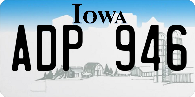 IA license plate ADP946