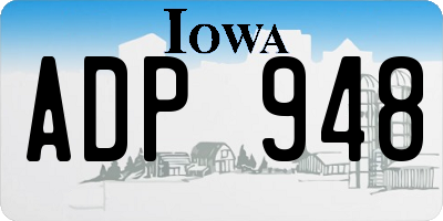 IA license plate ADP948