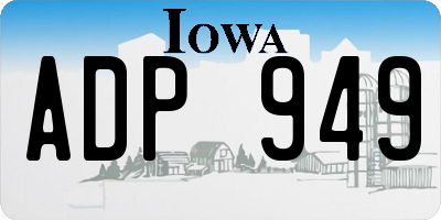 IA license plate ADP949