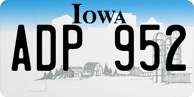 IA license plate ADP952