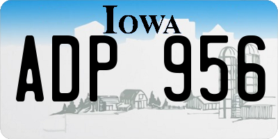 IA license plate ADP956