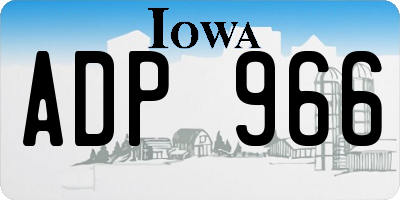 IA license plate ADP966